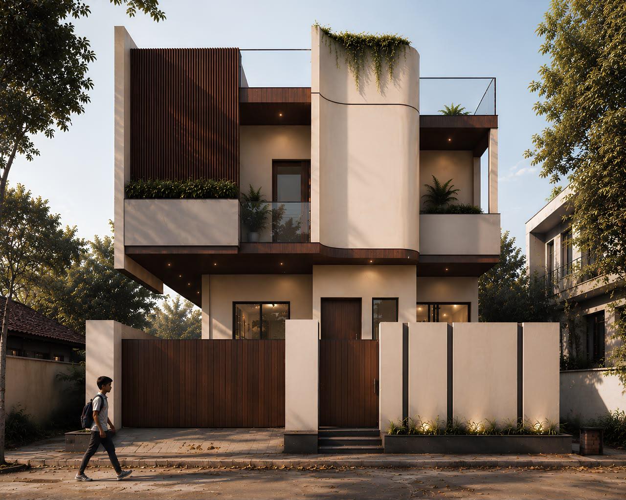 futuristic-curved-facade-modern-villa